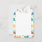 ゴミカラフルトラックの子ども用リサイクル ノートカード (正面)