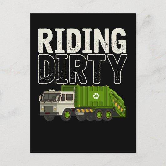 ゴミトラック引用文ガベージデイゴミトラック ポストカード (正面)