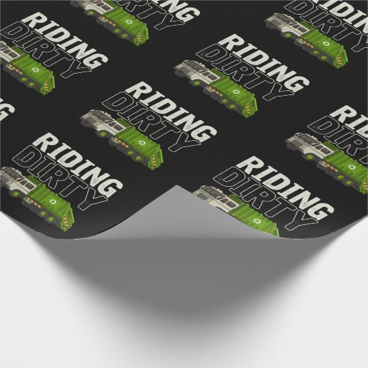 ゴミトラック引用文ガベージデイゴミトラック ラッピングペーパー (角)