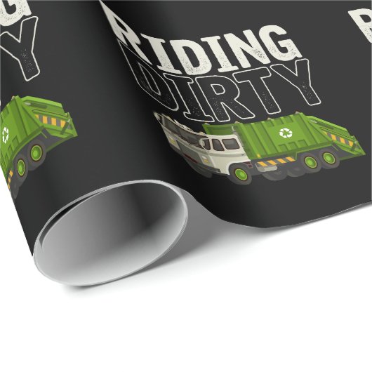 ゴミトラック引用文ガベージデイゴミトラック ラッピングペーパー (ロールコーナー)