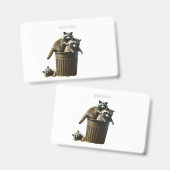 ゴミパンダパーティ バッジ (正面＆裏面)