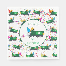 ゴミパーソナライズされたトラックパーティーパターンのリサイクル スタンダードランチョンナプキン