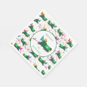 ゴミパーソナライズされたトラックパーティーパターンのリサイクル スタンダードランチョンナプキン (角)