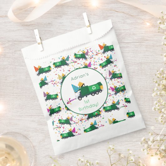 ゴミパーソナライズされたトラックパーティーパターンのリサイクル フェイバーバッグ (クリップ留めされた状態)