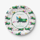 ゴミパーソナライズされたトラックパーティーパターンのリサイクル ペーパープレート (正面)