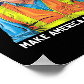 ゴミワーカーベストを着たドナルド・トランプ ポスター (角)