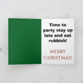 ゴミ双子のキュートな動物のクリスマスグリーティングカード カード (内部)