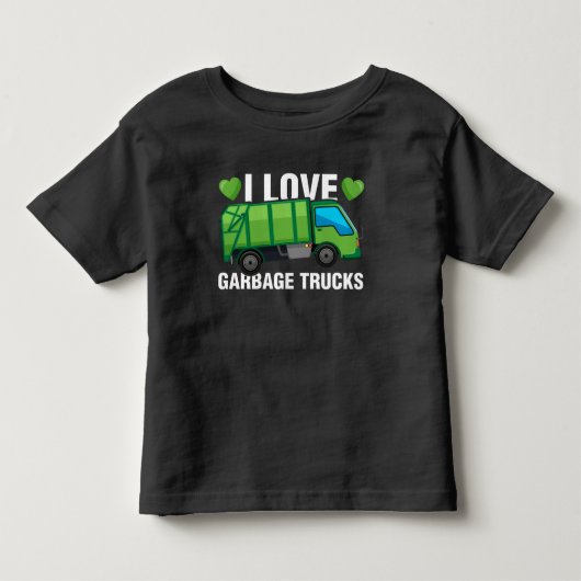 ゴミ収集車が好き トドラーTシャツ (正面)