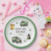 ゴミ収集車の子供の誕生日パーティー ペーパープレート (パーティー)