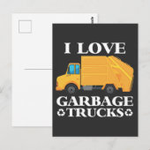 ゴミ収集車の子供向けのおもちゃ、男の子、女の子、幼児向けのトラック ポストカード (正面/裏面)