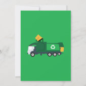 ゴミ収集車の誕生日パーティー招待状　男子・女子用 招待状 (裏面)