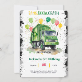 ゴミ収集車の誕生日パーティー 招待状