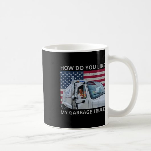 ゴミ収集車トランプ乗車ガール コーヒーマグカップ (右)