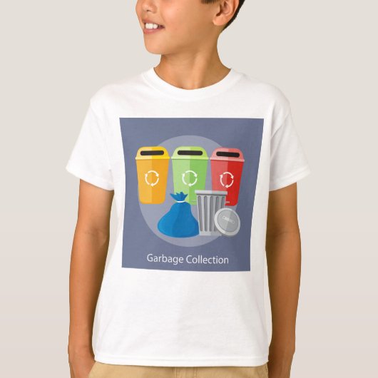 ゴミ収集・廃棄物管理・リサイクル Tシャツ (正面)