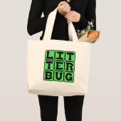 ゴミ投げ捨て屋 ラージトートバッグ (正面(商品))