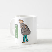 ゴミ捨て コーヒーマグカップ (正面左)