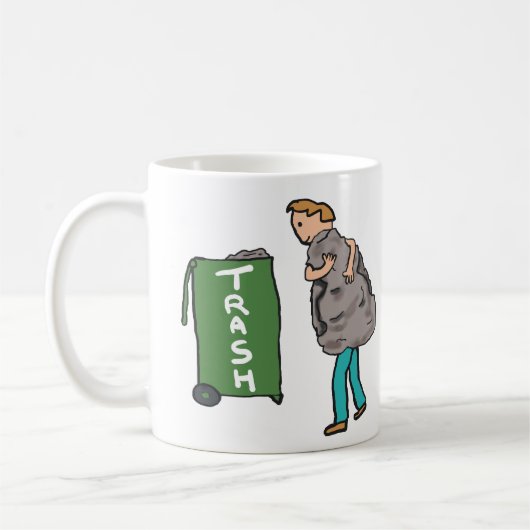 ゴミ捨て コーヒーマグカップ (左)