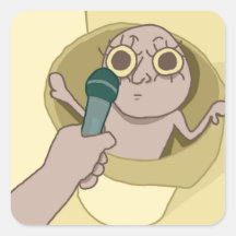 ゴミ箱おもしろいのステッカーの男