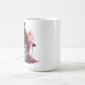 ゴミ箱に入ったアライグマValentines day コーヒーマグカップ (中央)