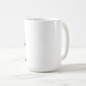 ゴミ箱に入ったアライグマValentines day コーヒーマグカップ (正面右)