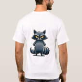 ゴミ箱のゴトを話すかっこいいアライグマTシャツ Tシャツ (裏面)
