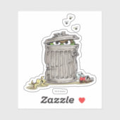 ゴミ箱のヴィンテージオスカー シール (シート)