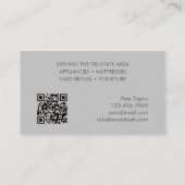 ゴミ箱の取り除き 名刺 (裏面)