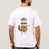 ゴミ箱の王様 楽しい サッシー アライグマ キャラクター ギフト Tシャツ (裏面)