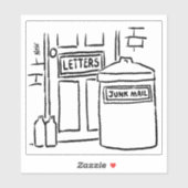 ゴミ箱はダイレクトメールのための準備ができた漫画。 シール (シート)