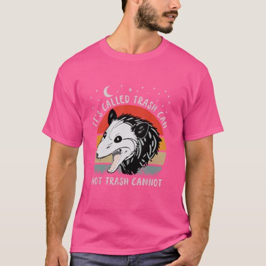 ゴミ箱はトラッシュキャンであってトラッシュキャナットじゃないって面白いアライグマ Tシャツ (正面)