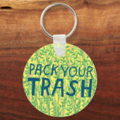 ゴミ箱を詰める捨てていないサークルアート キーホルダー (正面)