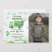 ゴミ箱トラック3rd誕生日パーティー写真 招待状 (正面)