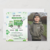 ゴミ箱トラック5th誕生日パーティー写真 招待状 (正面)