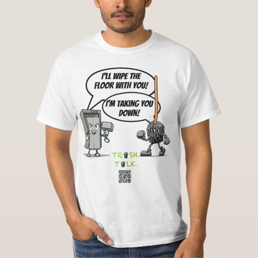 ゴミ箱トーク/モップvsヴァーター – - by LoGoss Tシャツ (正面)