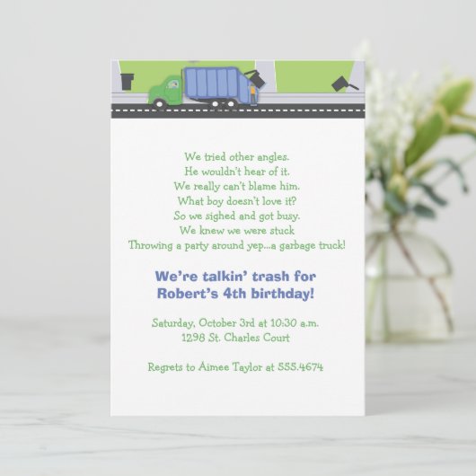 ゴミ話し誕生日 招待状 (スタンド正面)