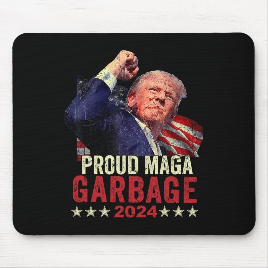ゴミ誇りを持ったトランプのサポート4 マウスパッド (正面)