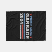 ゴミ誇りを持ったトランプ支持具1 フリースブランケット (正面(横))