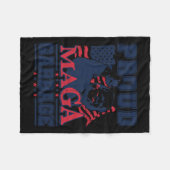 ゴミ誇りを持った投票トランプ2024トランプのサポーターGarb フリースブランケット (正面(横))