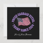 ゴミ誇りを持った投票者トランプVance 2024目立つ 招待状 (正面)