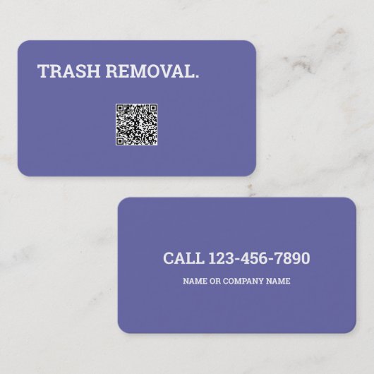 ゴミ除去カスタムQR 名刺 (正面/裏面)