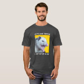 ゴミ食べを捨てて車のおもしろい諺に当たる Tシャツ (正面フル)