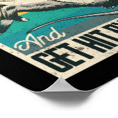 ゴミ食べを捨てて車のオポッサムに当たる ポスター (角)