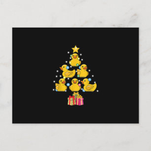 ゴムあひるのクリスマスツリー ダッキー クァック クリスマス インビテーションポストカード