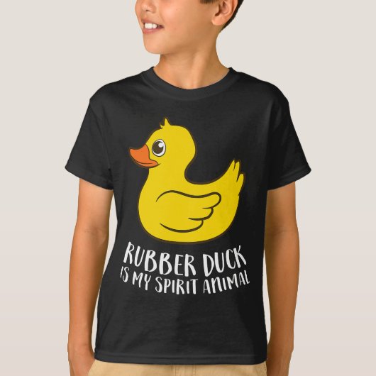 ゴムおもしろいアヒルの精霊おもしろい鴨 Tシャツ (正面)