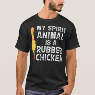 ゴムおもしろいチキンギフト男性女性ゴムチキン Tシャツ