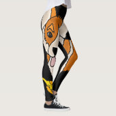 ゴムおもしろい鶏のウェルシュコーギー犬 レギンス (右)