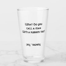 ゴムつま先のQ&Qマン？グラスビールパイント