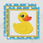 ゴムのあひるのベビーシャワー 招待状 (正面/裏面)