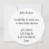 ゴムのあひるの赤ちゃん歓迎会の招待状 招待状 (裏面)