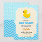 ゴムのあひる君のシャワー招待状 招待状 (正面/裏面)